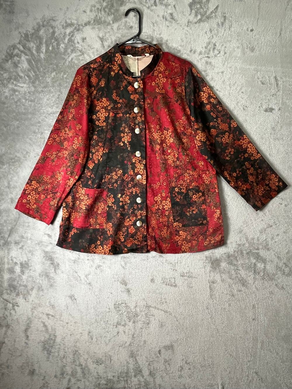 Soft Surroundings Floral Patchwork Brocade Blouse Boho Artsy Cottagecore LP
